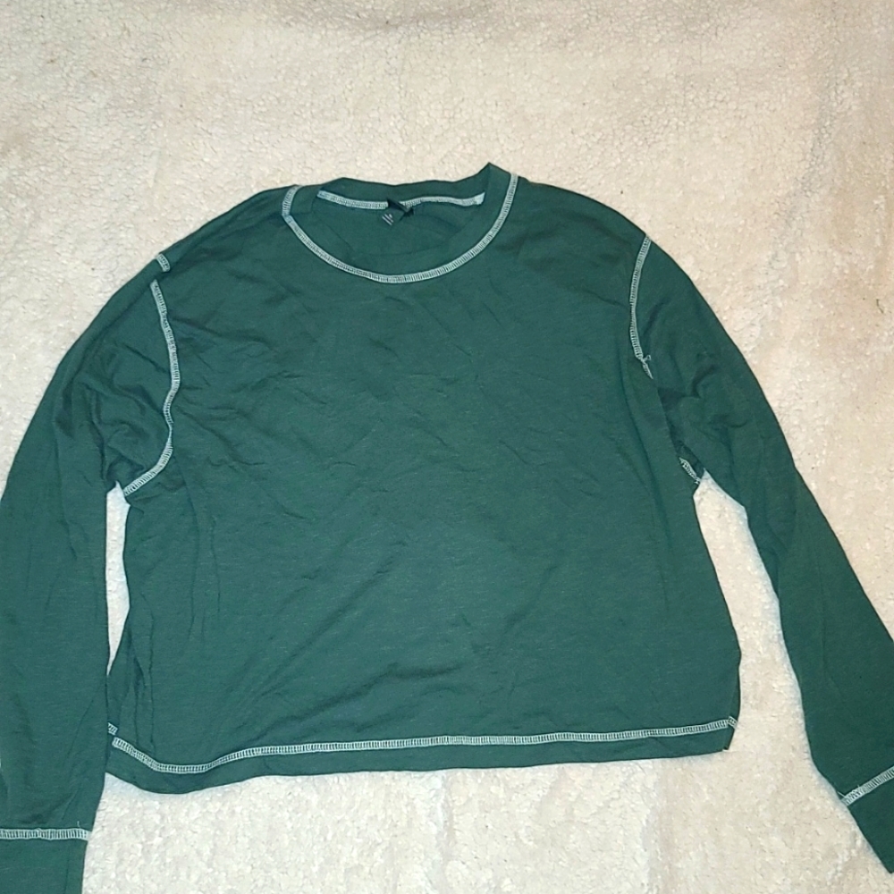 Size xl plus green long sleeve shirt
